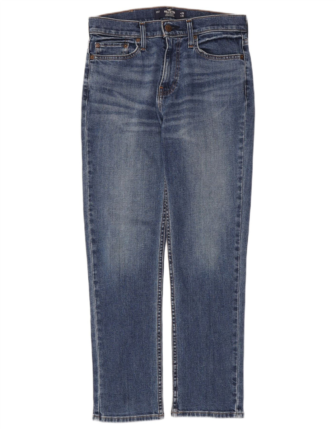 Мужские прямые узкие джинсы HOLLISTER Мексика W28 L30, синий хлопок