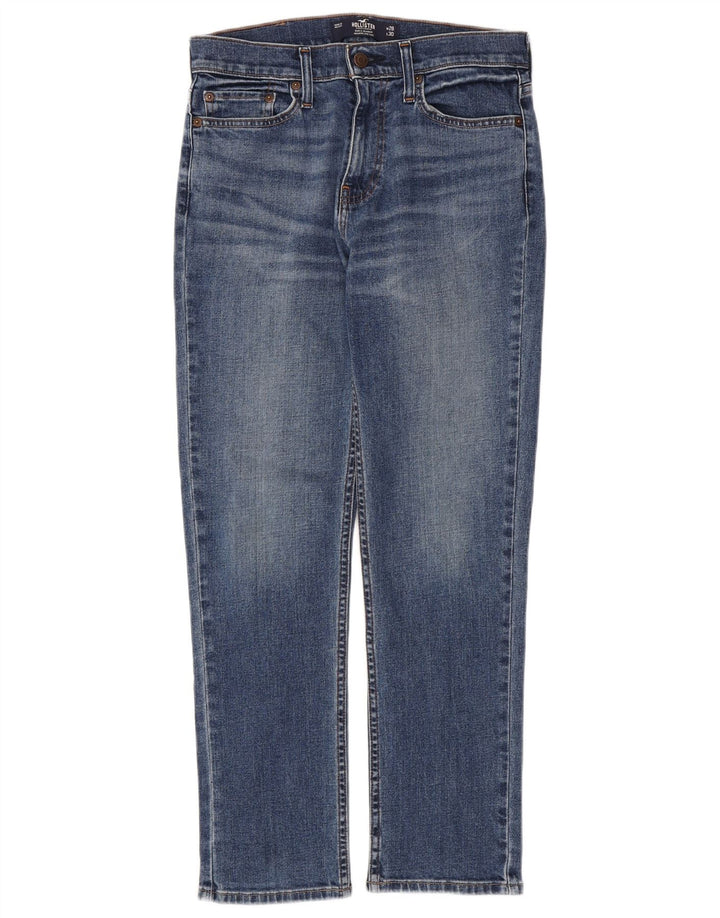 Мужские прямые узкие джинсы HOLLISTER Мексика W28 L30, синий хлопок