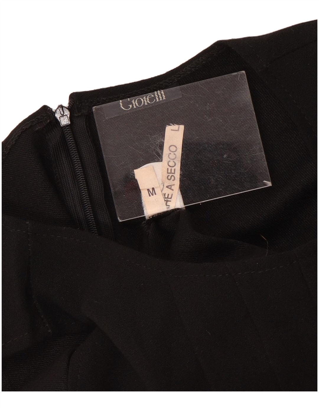 Винтажное женское платье А-силуэта без рукавов, Великобритания, 12, средний черный, шерсть