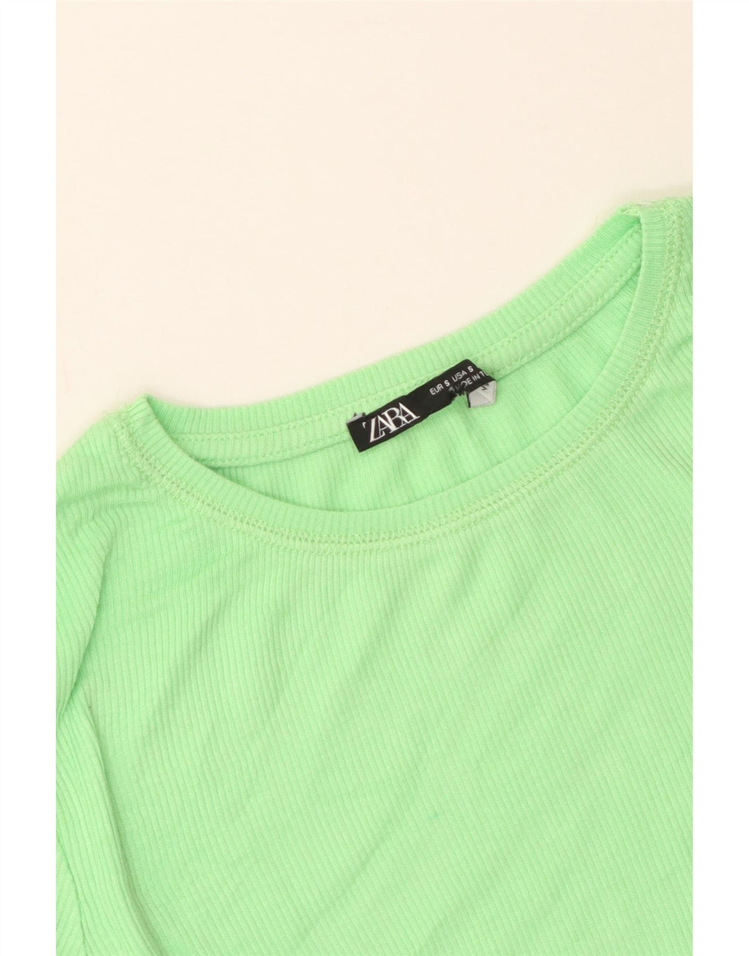 Женская футболка Zara Top UK 8, маленькая зеленая