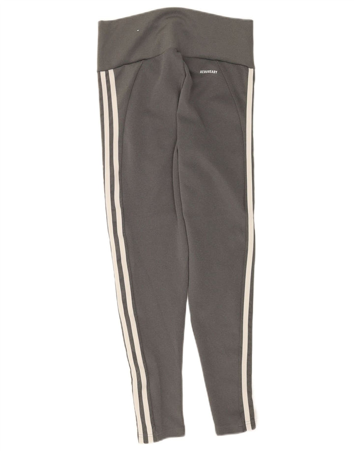 Женские укороченные леггинсы Adidas Aeroready UK 12/14, средний серый полиэстер