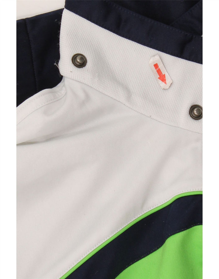 Мужская спортивная куртка Sergio Tacchini, маленькая, темно-синяя, с цветными блоками