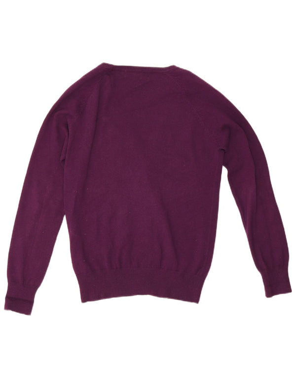 Женский кардиган Zara UK 12, хлопковый средний фиолетовый цвет