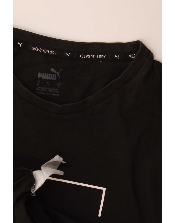Мужская футболка с рисунком Puma, маленькая, черная