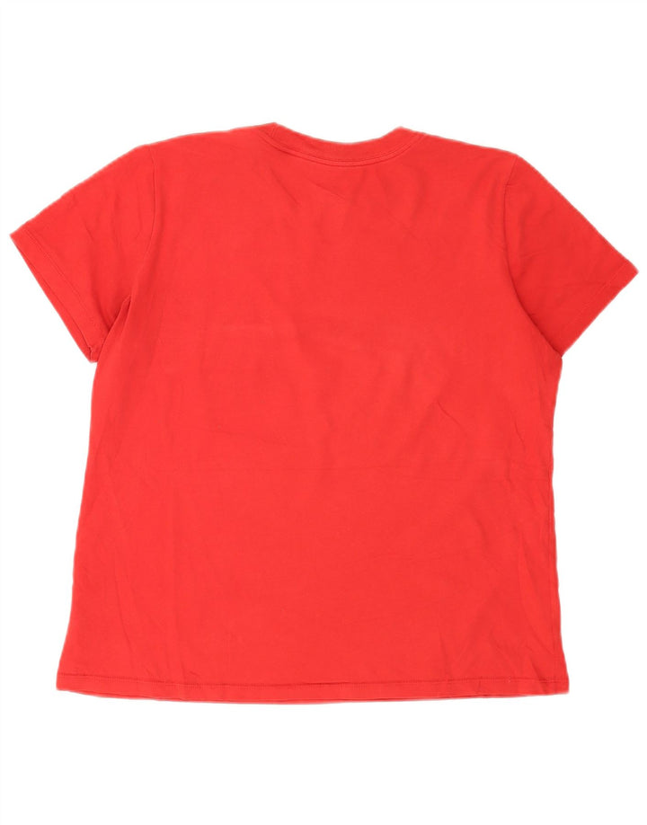 Мужская футболка Nike Dri Fit с рисунком, хлопковый топ среднего красного цвета