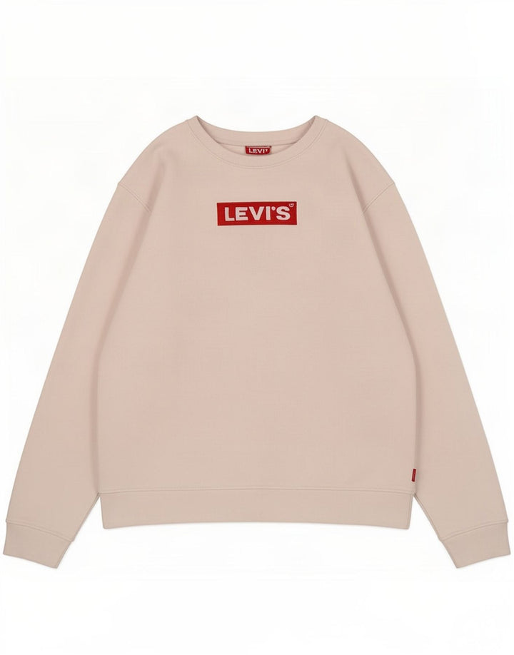 Мужской свитшот с рисунком Levi's, маленький белый хлопковый джемпер