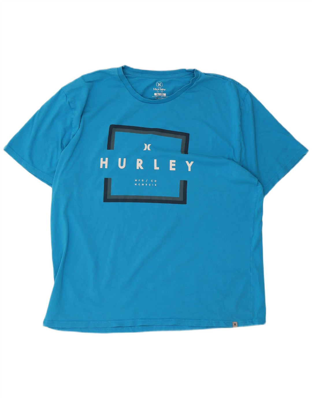 Мужская футболка с рисунком Hurley Top XL, синяя, хлопок