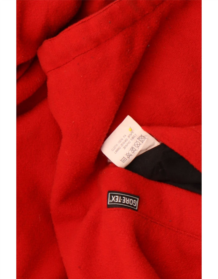 Винтажная мужская двусторонняя куртка Gore-Tex с графическим рисунком UK 40, большая красная полиамидная ткань