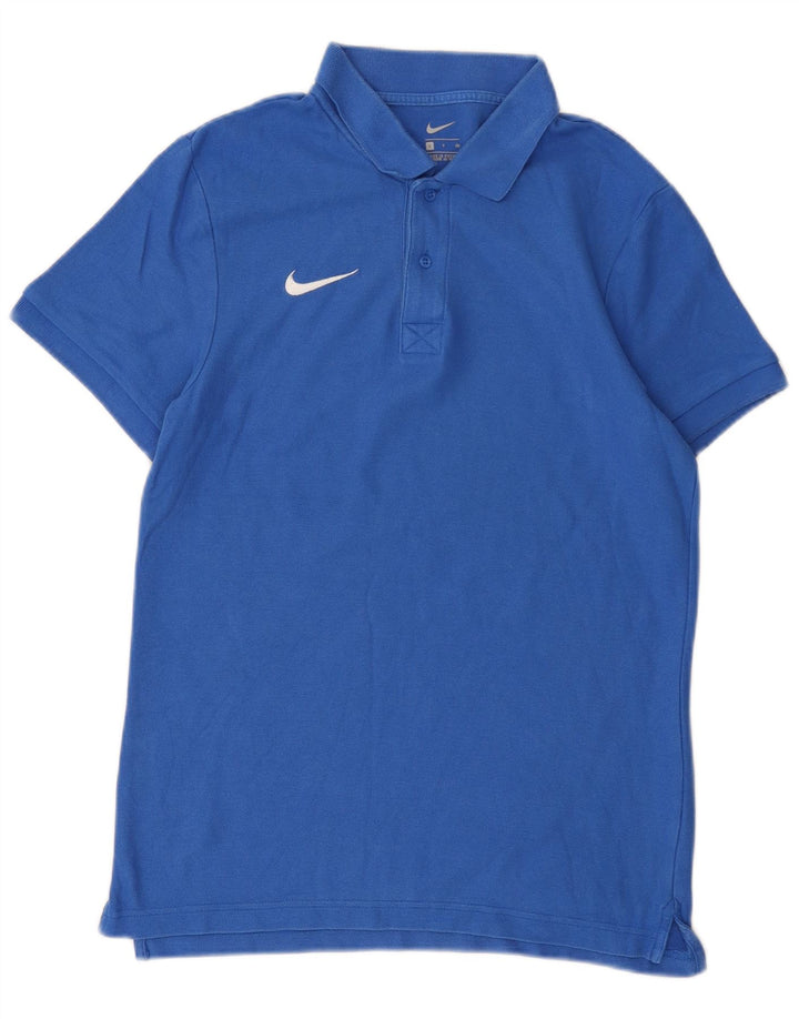Мужская рубашка-поло Nike, маленькая синяя, хлопок