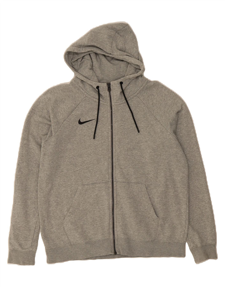 NIKE Mens Zip Hoodie Sweater Medium Grey Cotton Vintage Nike and Second-Hand Nike from Messina Hembry 