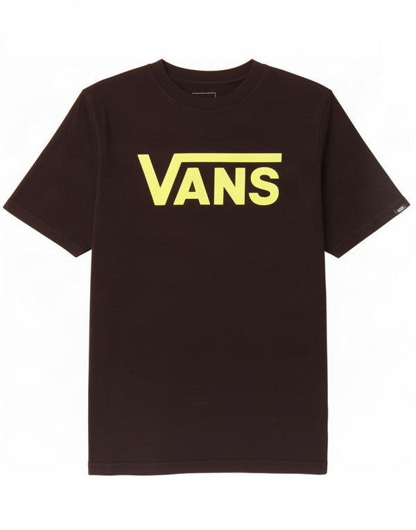 Футболка с рисунком Vans для мальчиков, топ 12–13 лет, большой черный хлопок