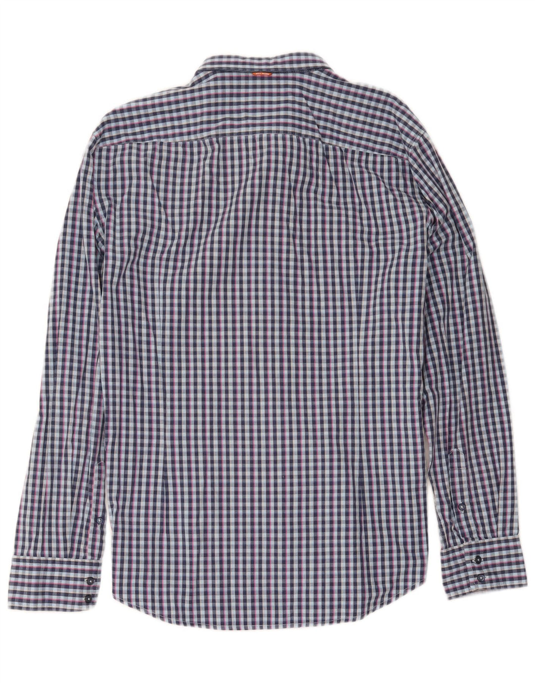 Мужская рубашка Hugo Boss XL, синяя клетка, хлопок