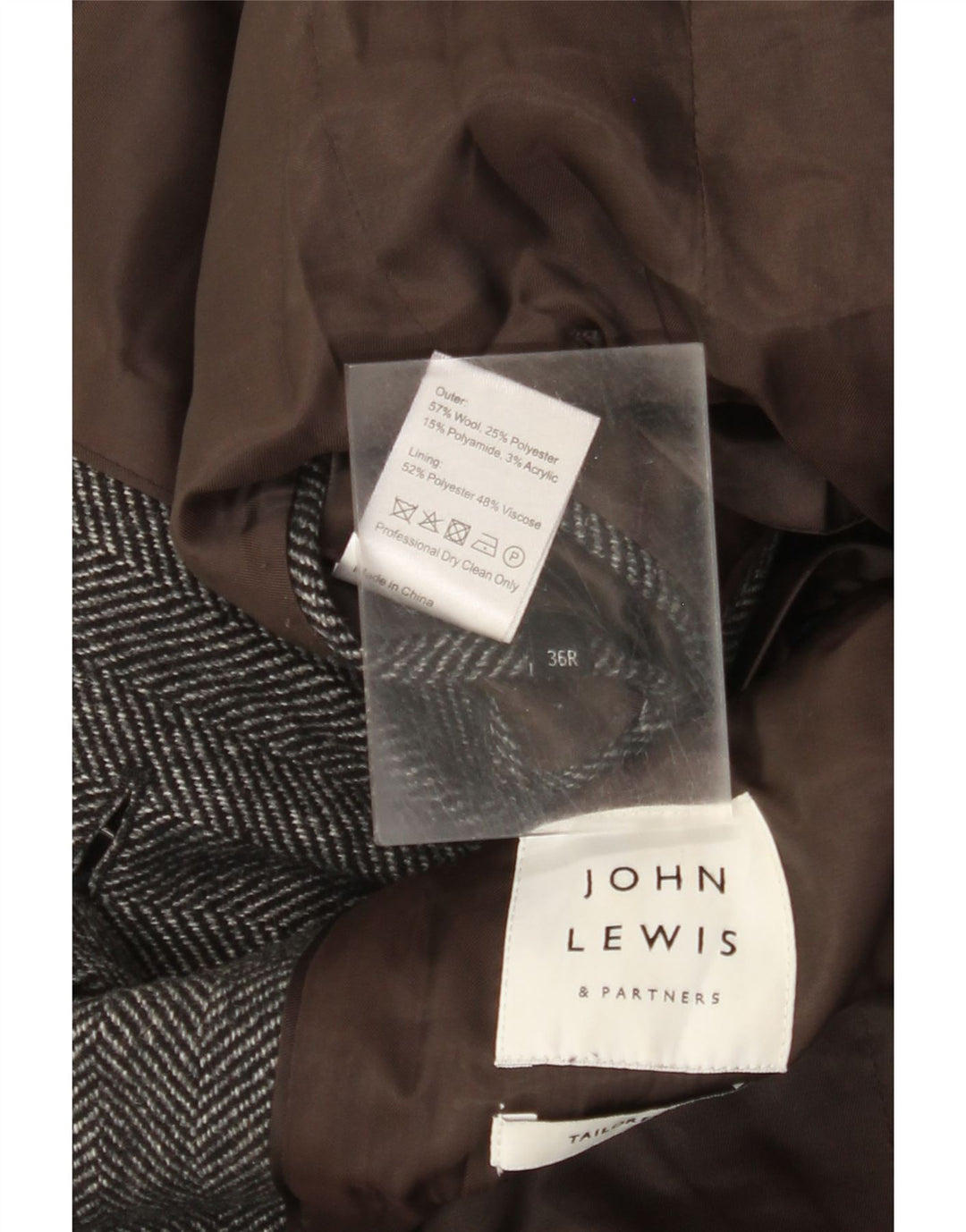 Мужское пальто стандартного кроя John Lewis, маленькое серое пальто в елочку, Великобритания 36