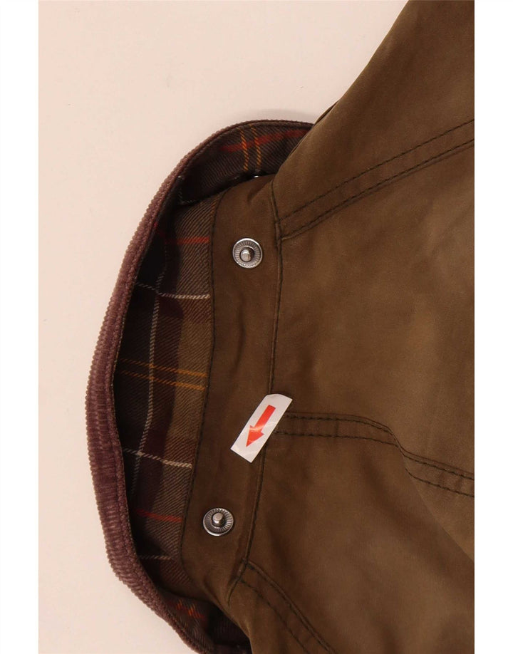 Женская куртка Barbour из вощеного хлопка UK 14, большая коричневая