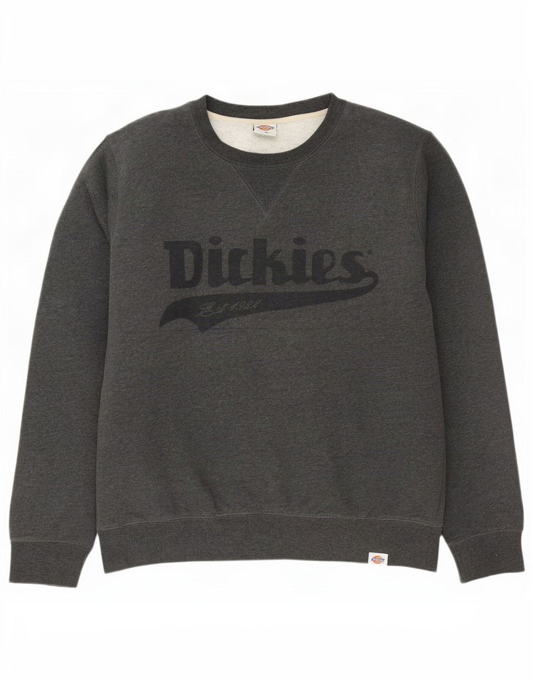 Мужской свитер с рисунком Dickies, большой серый хлопковый джемпер