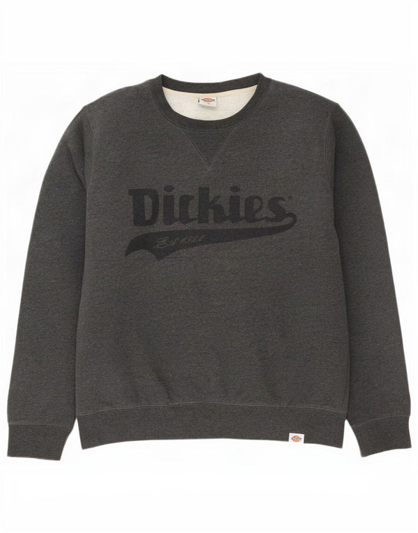 Мужской свитер с рисунком Dickies, большой серый хлопковый джемпер