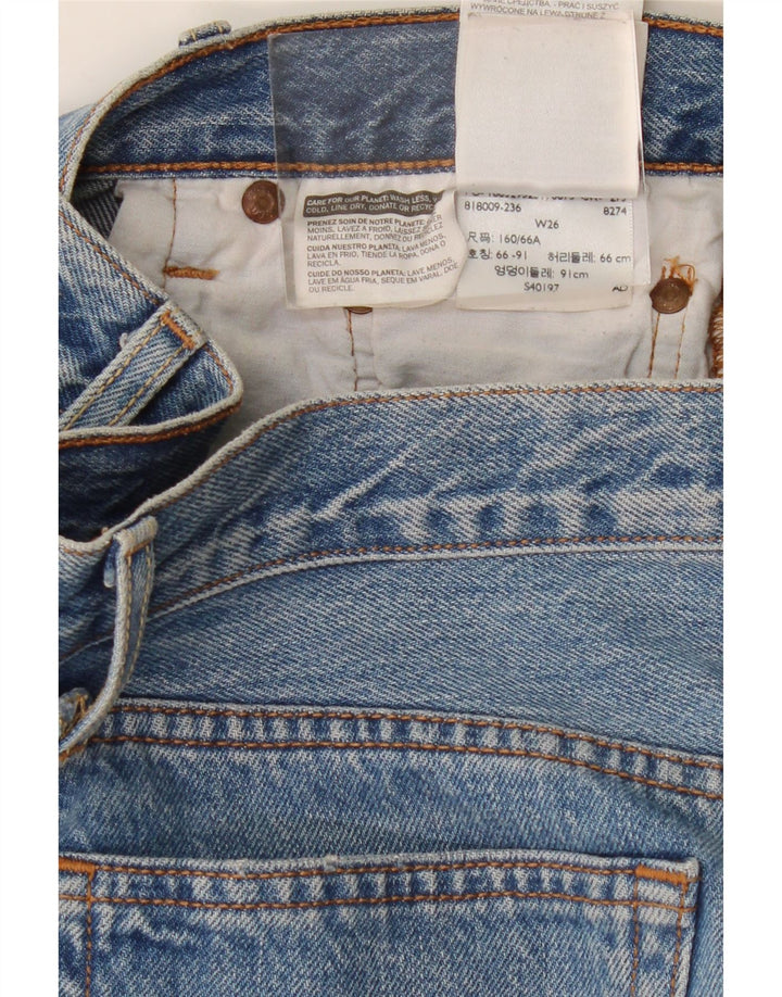 Женские джинсовые шорты LEVI'S 501 W26, маленькие синие, хлопок