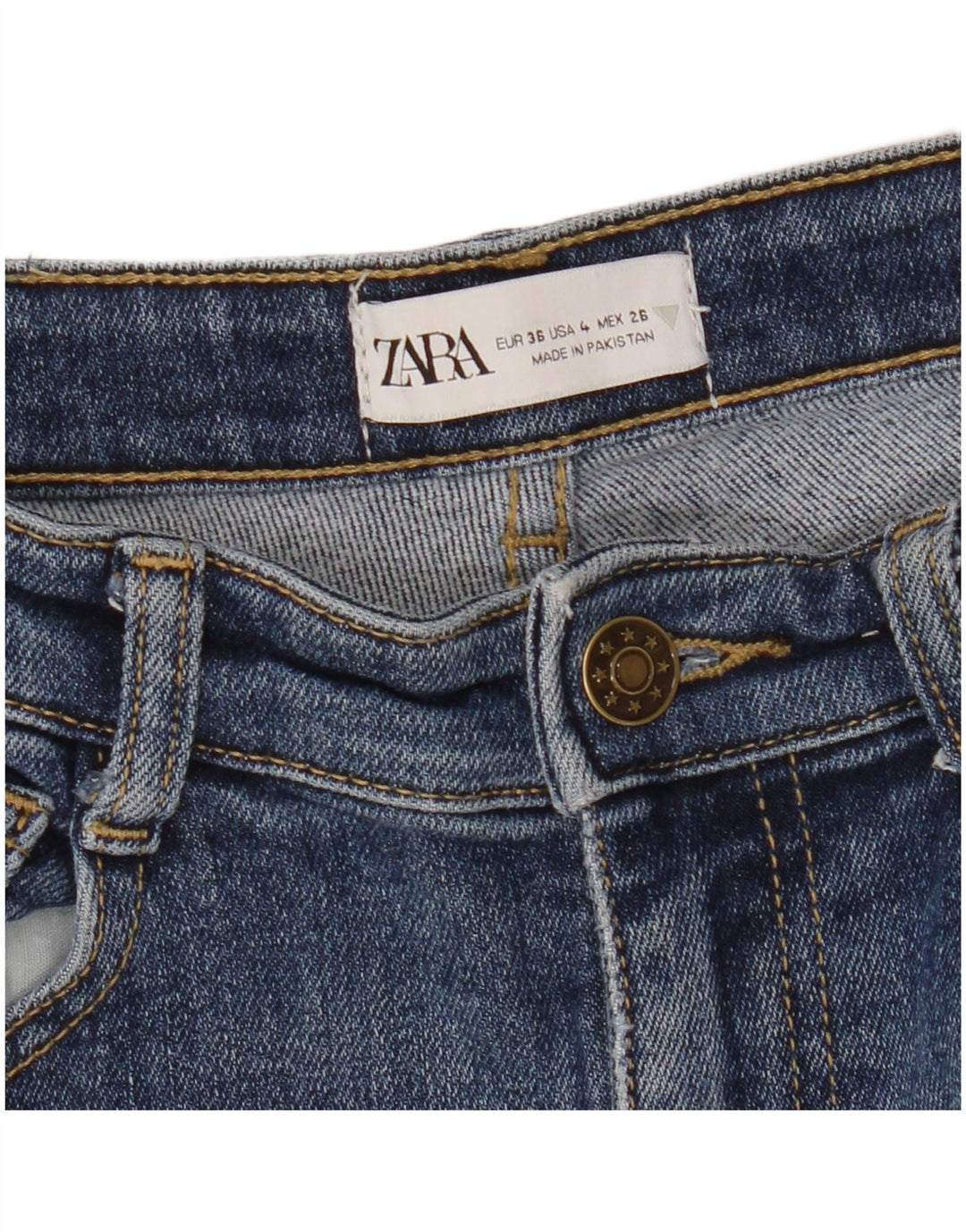 Женские узкие джинсы ZARA EU 36 XS W26 L27 Синие