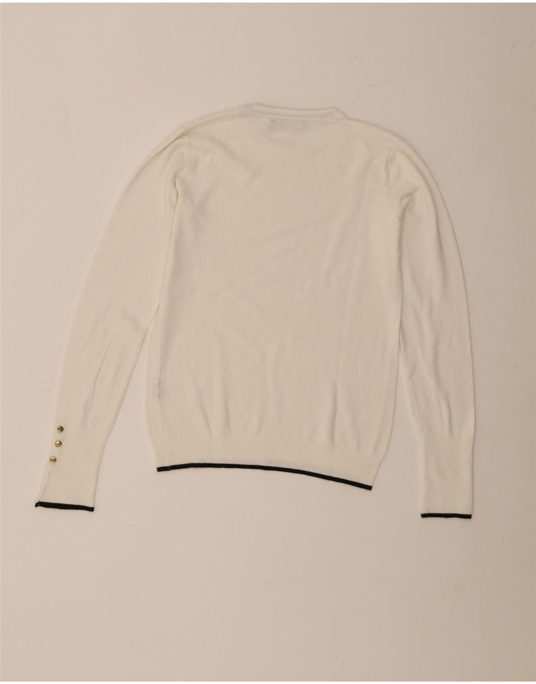 Женский джемпер с круглым вырезом Zara UK 12, средний белый