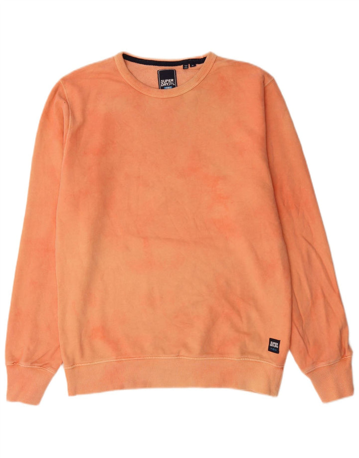 Мужской свитшот Superdry XL, оранжевый хлопковый джемпер тай-дай