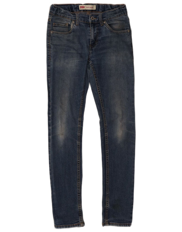 Джинсы скинни Levi's 510 для мальчиков 11–12 лет W26 L27, синий хлопок