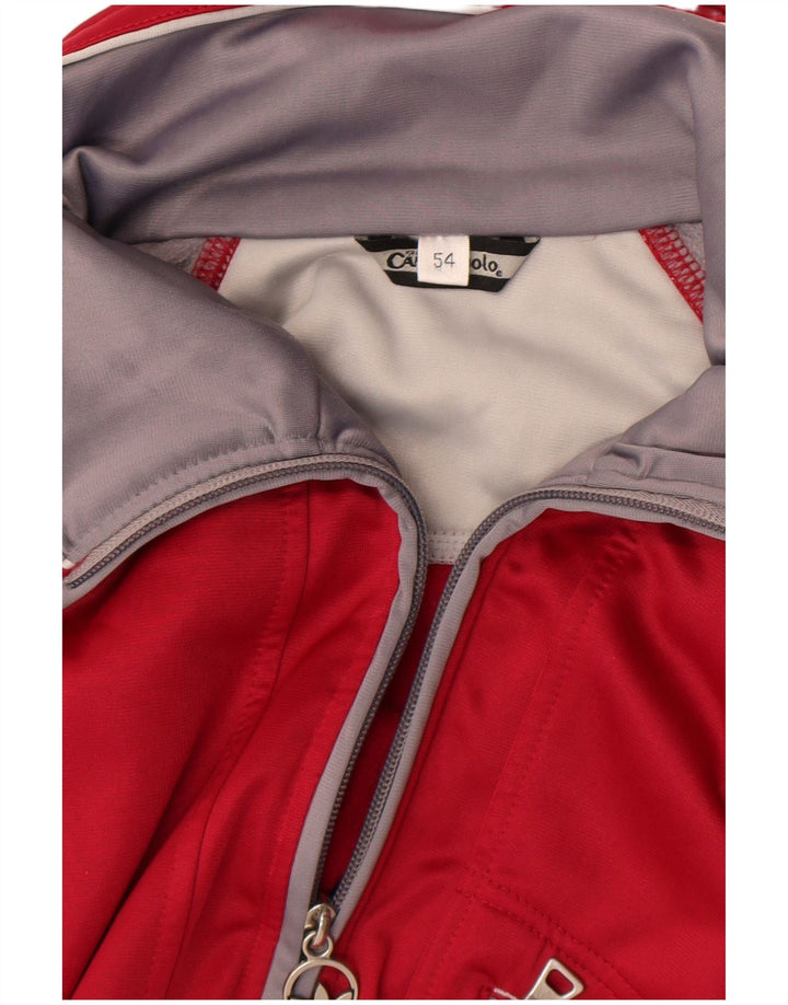 Campagnolo Мужской спортивный костюм Top Jacket IT 54 XL Красный полиэстер с цветными блоками