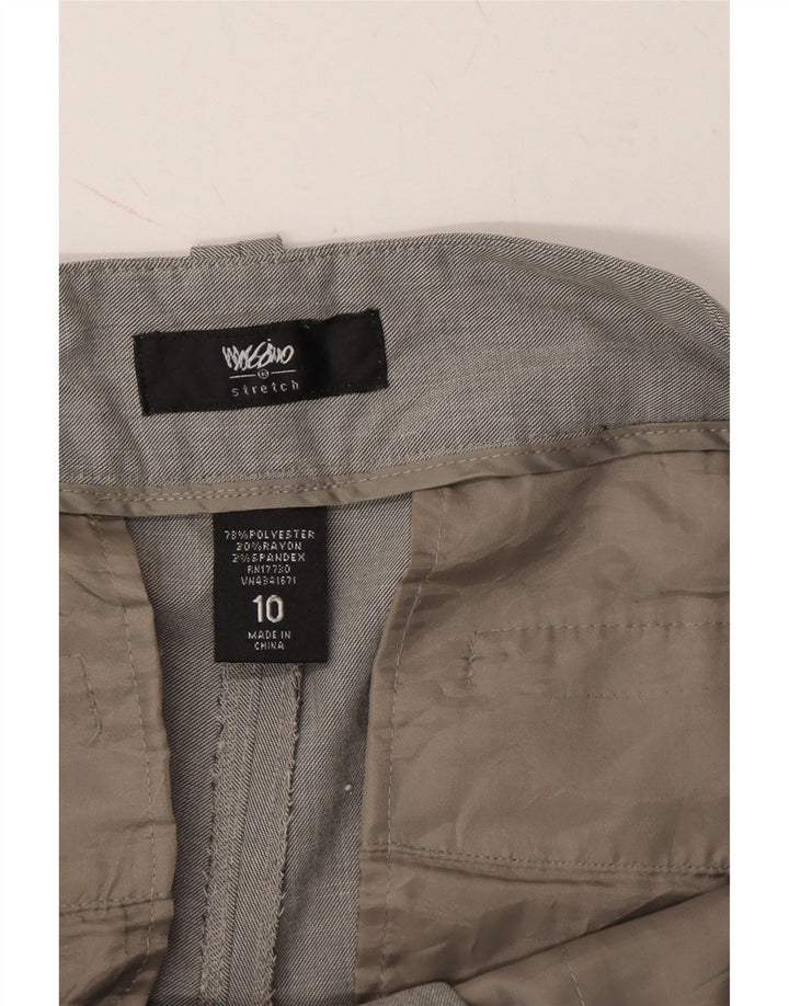 MOSSIMO Womens Stretch Straight Capri Trousers US 10 Large W34 L20 Grey Vintage Mossimo and Second-Hand Mossimo from Messina Hembry 