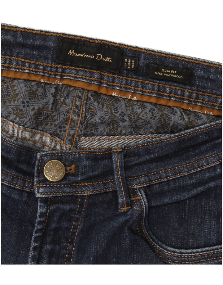Мужские зауженные джинсы Massimo Dutti EU 40 Medium W31 L30 Синие