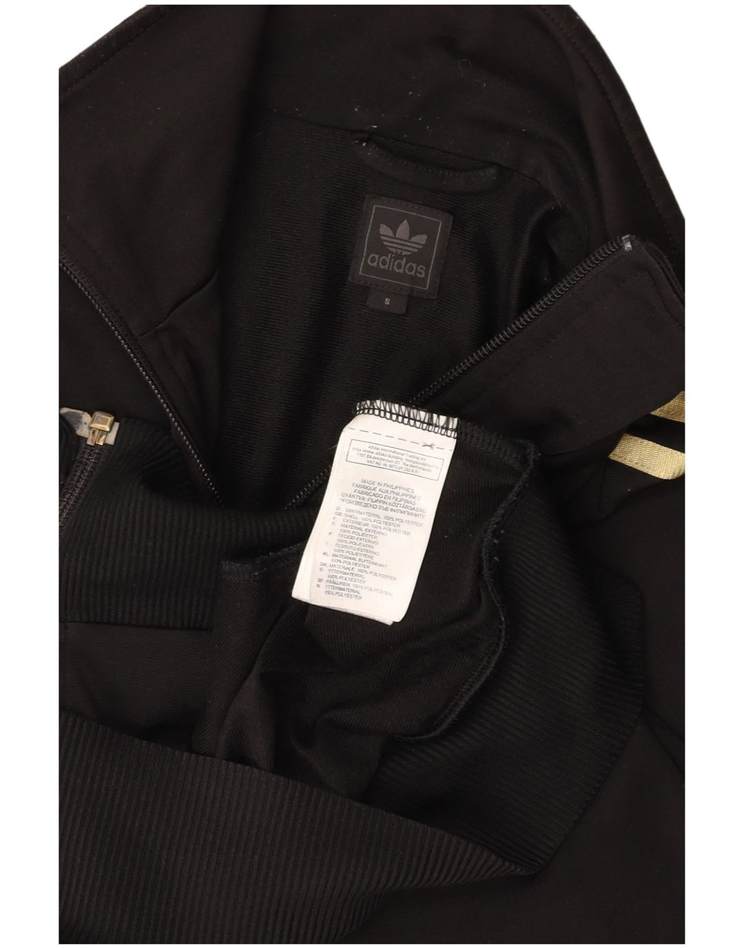 Мужской спортивный костюм ADIDAS, верхняя куртка, маленький черный, полиэстер