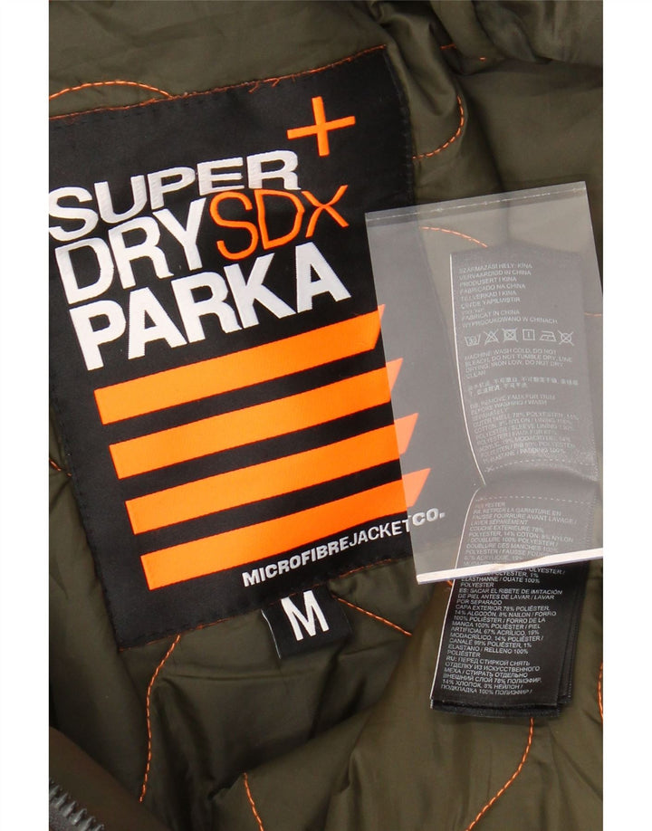 Мужская парка SUPERDRY с капюшоном UK 38, средний хаки, полиэстер