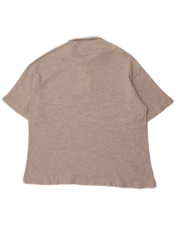 Мужская рубашка-поло Reebok 2XL серая в крапинку