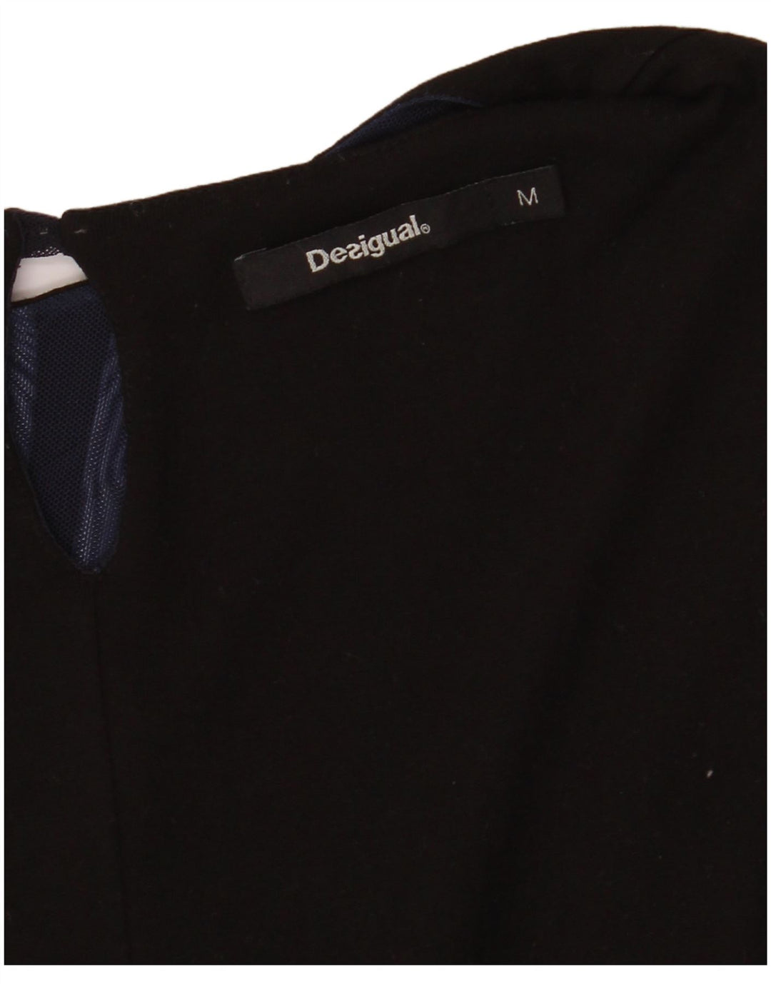 Женская блузка с длинным рукавом DESIGUAL UK 12, средний темно-синий с цветочным принтом