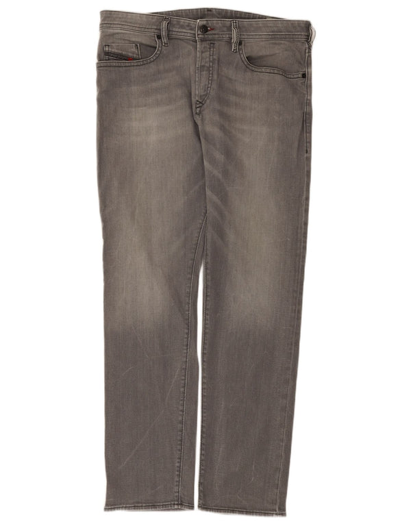 Мужские зауженные зауженные джинсы Diesel Buster Regular W34 L32, серые, хлопковые
