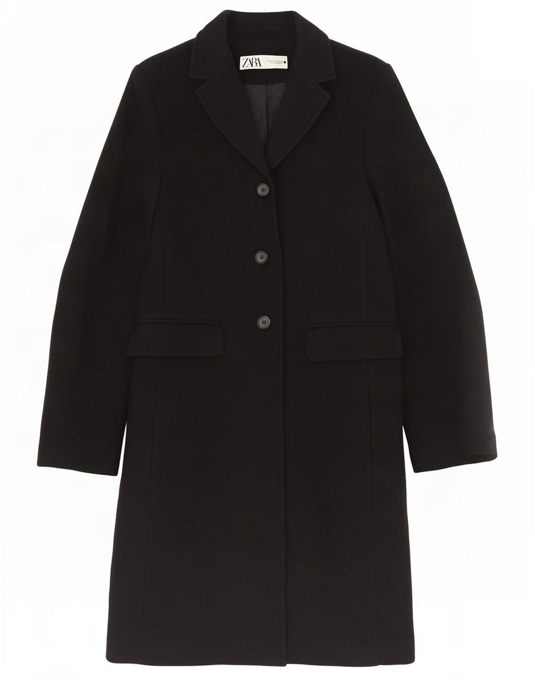 Женское пальто Zara UK 6 XS, черное из вискозы