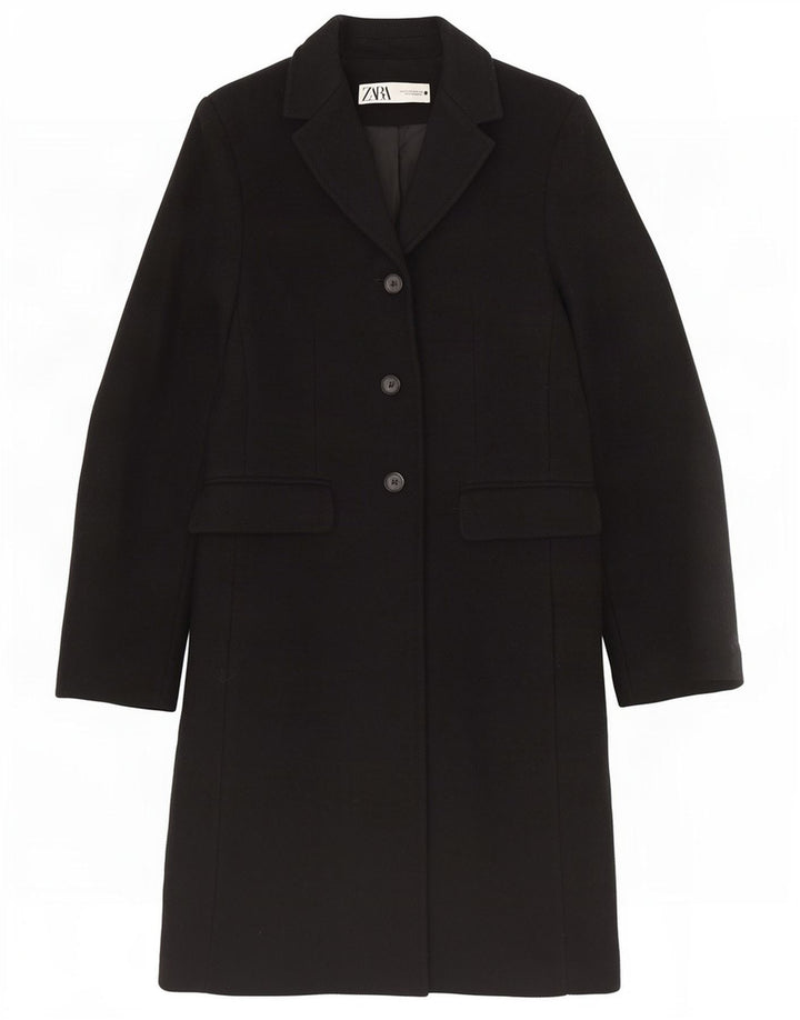 Женское пальто Zara UK 6 XS, черное из вискозы