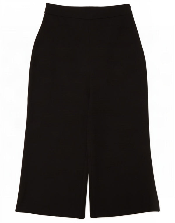 Женские укороченные широкие брюки Phase Eight UK 10, маленькие W28 L23, черные