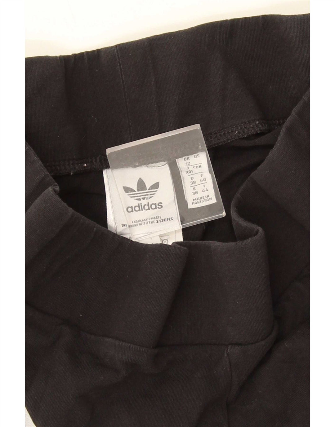 Женские леггинсы Adidas UK 12, средние черные хлопковые