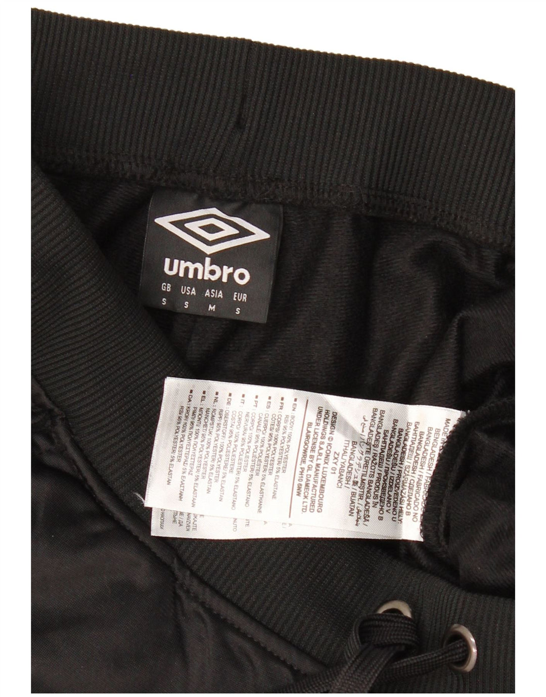 Umbro Мужские спортивные брюки с графическим принтом, брюки для бега, маленький черный полиэстер