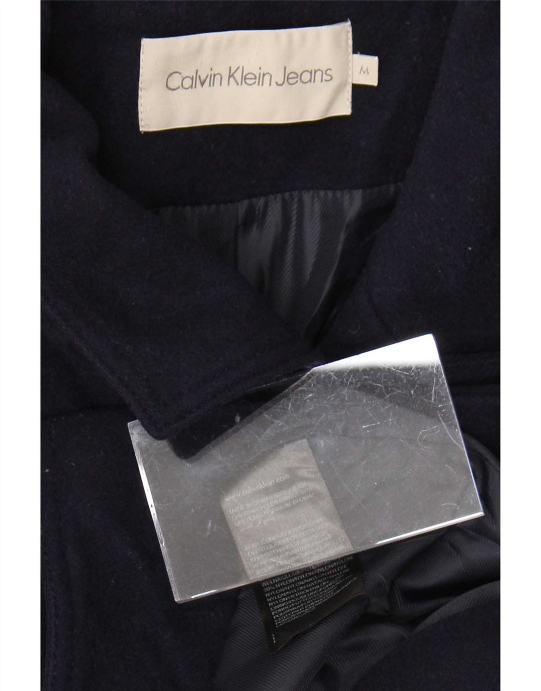 Женское пальто Calvin Klein Jeans UK 14, средний темно-синий, шерсть