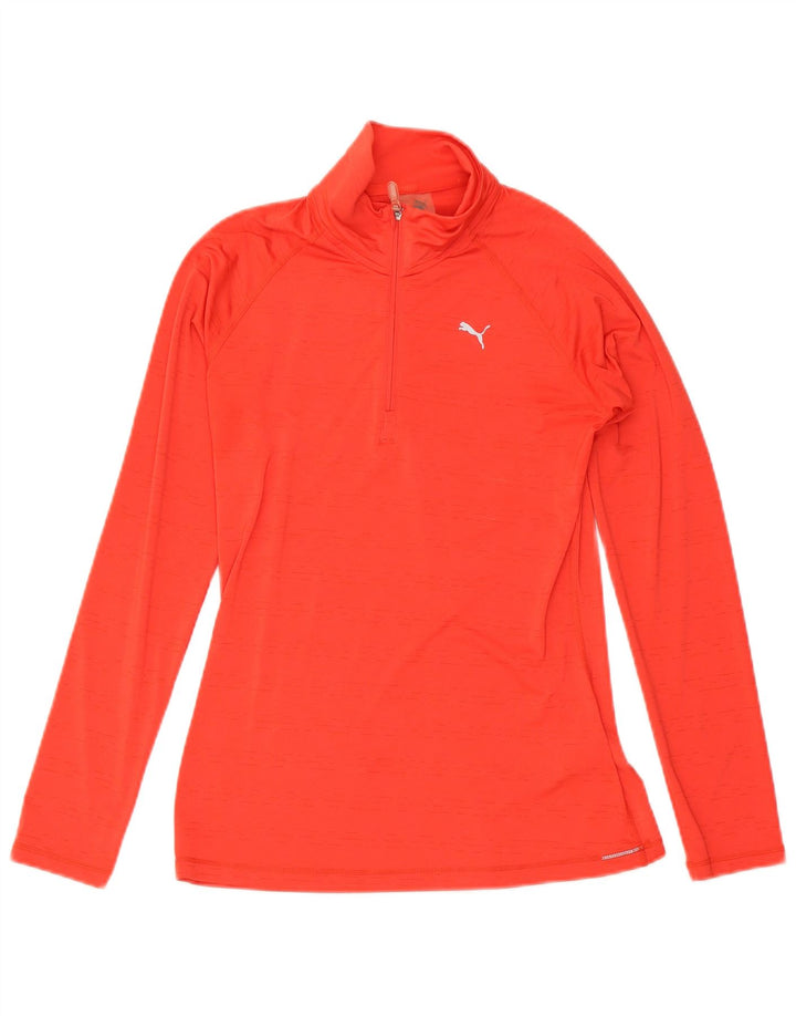 Женский спортивный костюм Puma с воротником на молнии, красный полиэстер, топ UK 10, маленький размер