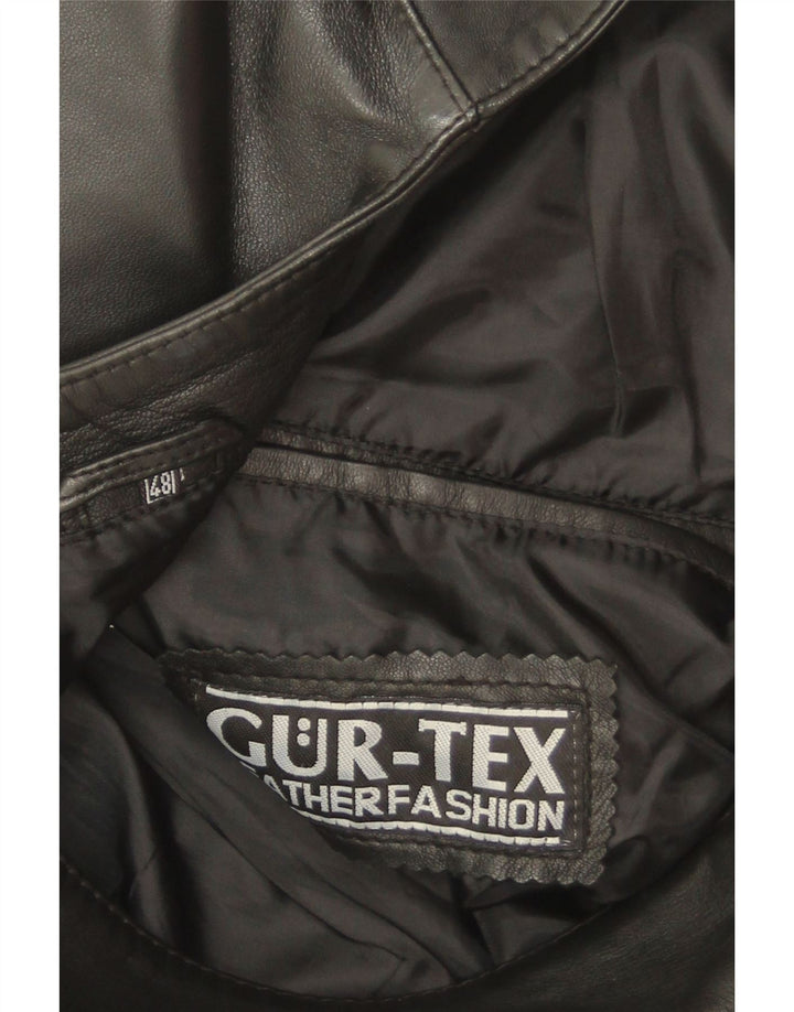 Gurtex Мужской кожаный жилет IT 48 Medium Black Leather