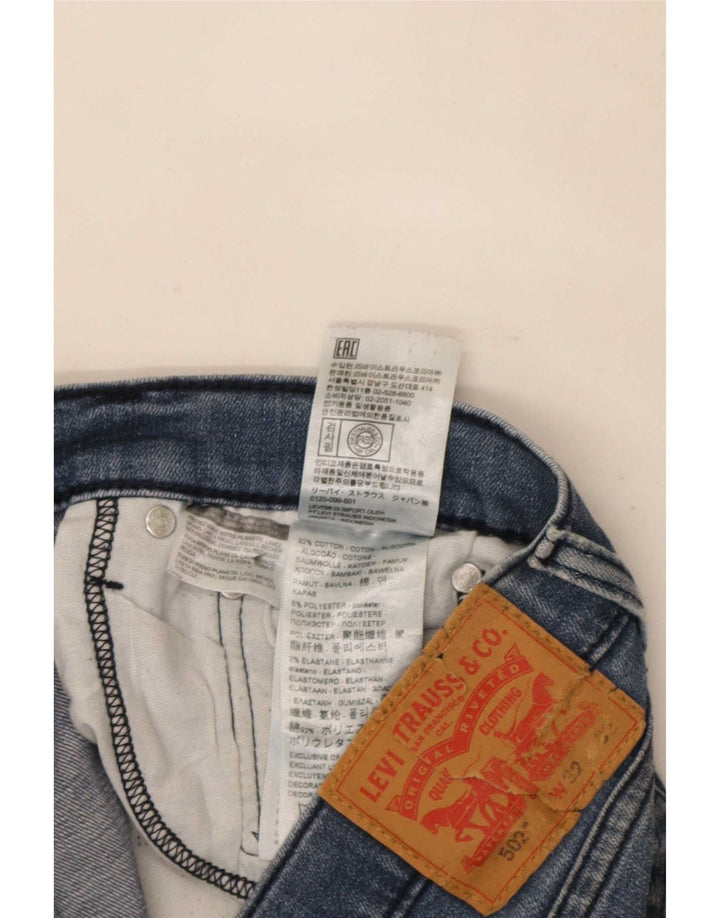 Мужские зауженные джинсы Levi's 502 W32 L32 синие, хлопок