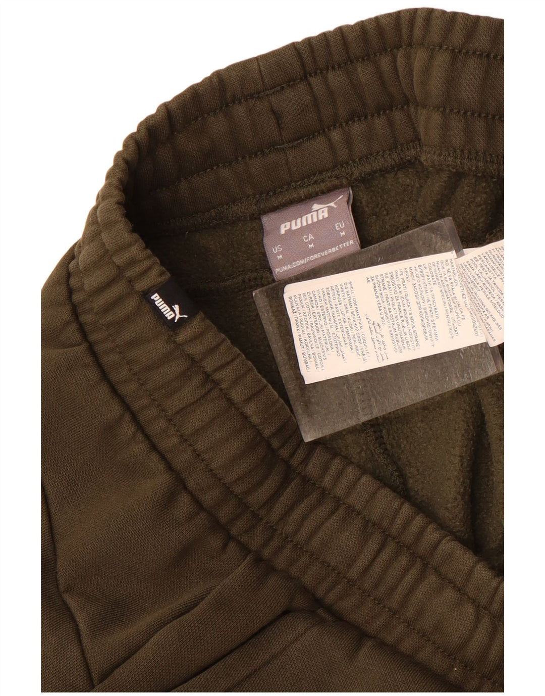 Мужские спортивные брюки Puma, джоггеры, средний цвет хаки, хлопок