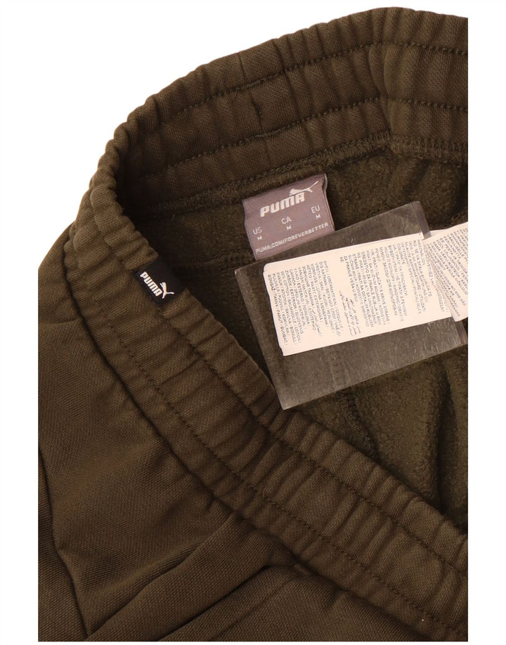 Мужские спортивные брюки Puma, джоггеры, средний цвет хаки, хлопок