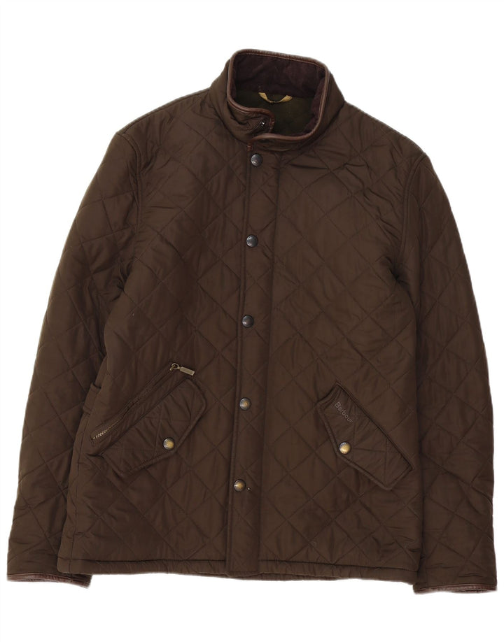 Мужская стеганая куртка Barbour UK 40, большая, коричневая, полиэстер