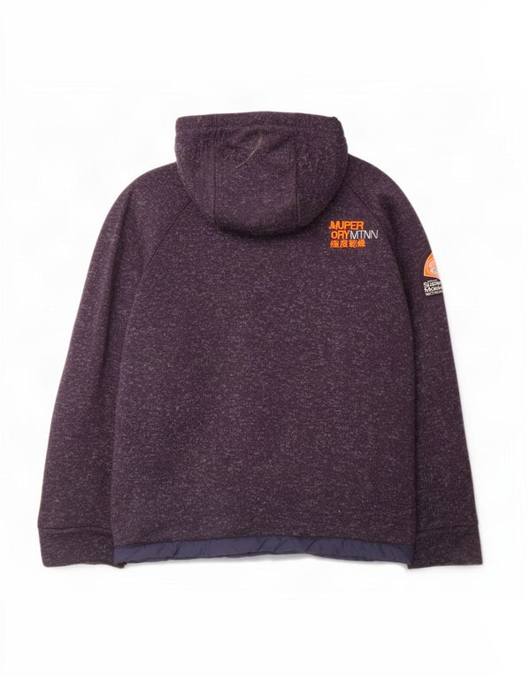 Мужская ветровка с капюшоном Superdry UK 40, большая темно-синяя в крапинку