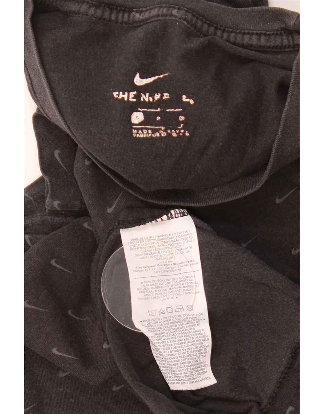 Мужская футболка с рисунком Nike, маленький черный хлопок