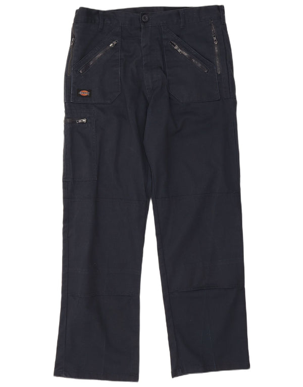 Мужские прямые брюки-карго Dickies W34 L31 темно-синие из полиэстера