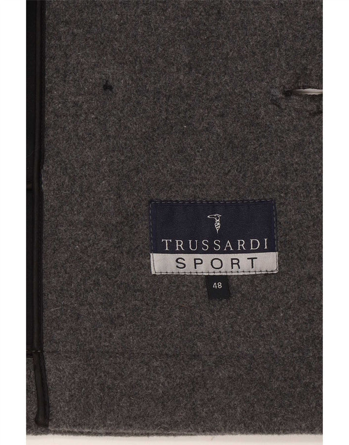 Мужское полупальто Trussardi IT 48 Medium Grey Wool