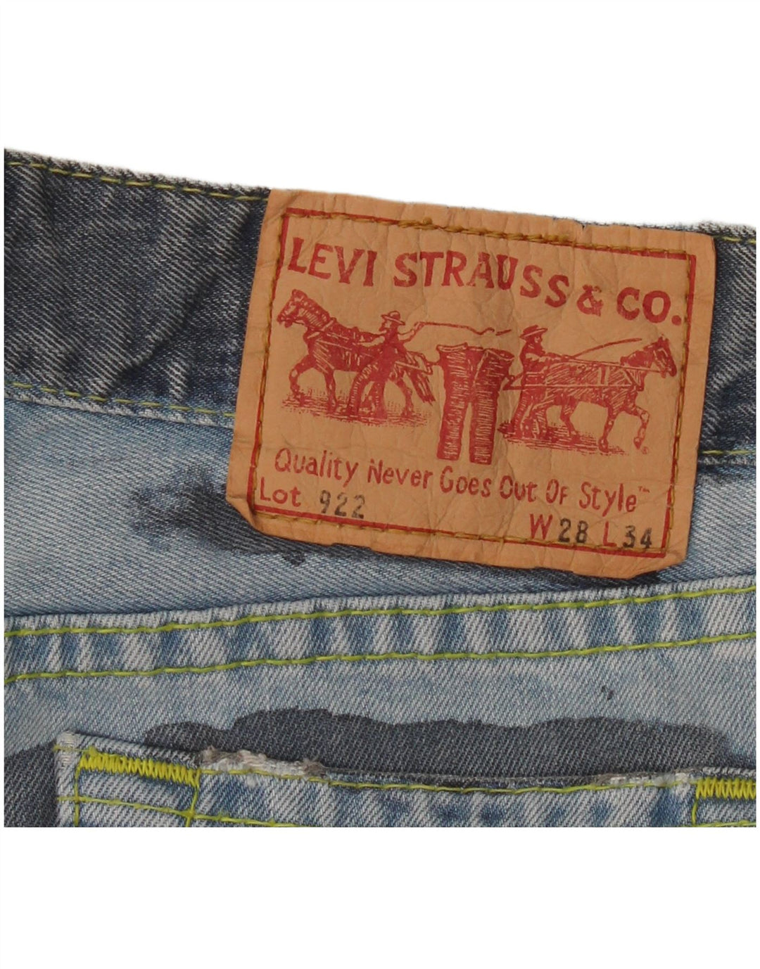 Женские прямые джинсы Levi's 922 W28 L30 синие, хлопок